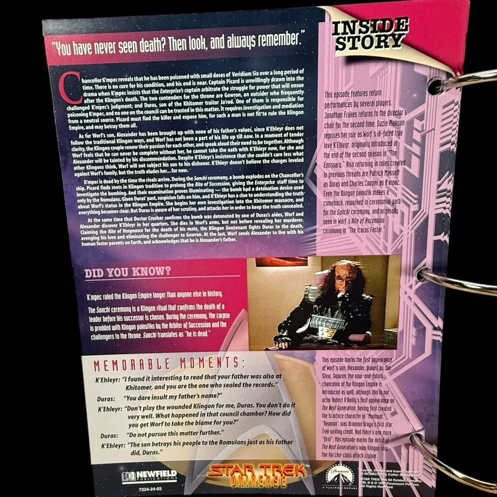 Star Trek Universe Users Manual 3 Ring Binder 4 Unopened‎ Packs